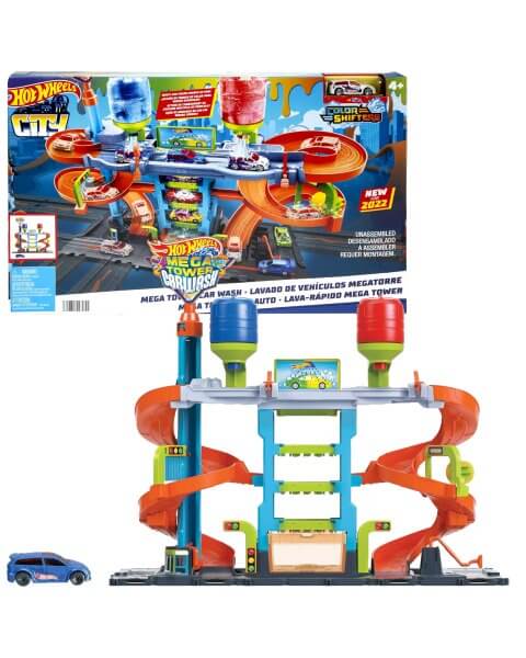 Hot Wheels ma&scaron;inų plovykla &bdquo;City Mega Tower Car Wash&rdquo;, HDP05 