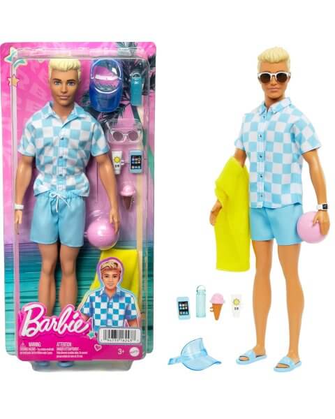 Barbie lėlė Kenas su paplūdimio aksesuarais, HPL74