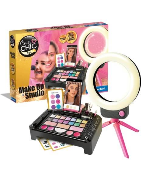 Makiažo studija mergaitėms su asmenukių LED &scaron;viestuvu &bdquo;Make Up Studio&rdquo;, Crazy Chic 