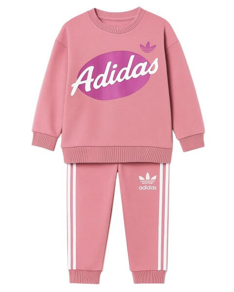 Komplektas mergaitei su džemperiu ir kelnėmis „Adidas”, rožinis 