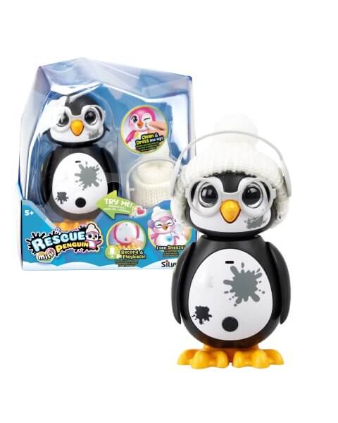 Interaktyvus mini pingvinas, juodas „Rescue Penguin”, Silverlit