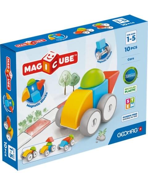 Geomag magnetiniai kubeliai „Mašinėlės”, 10 det., Magicube 