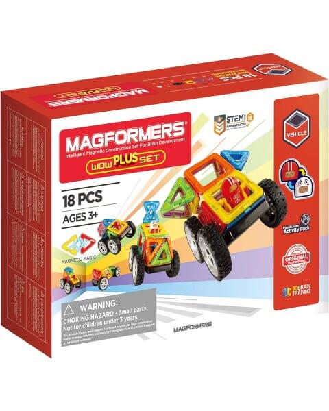 Magformers mašinų magnetinis konstruktorius „WOW Plus”, 18 det.
