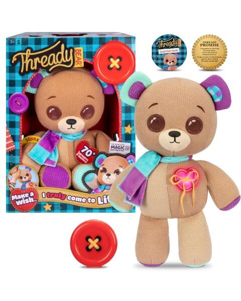 Interaktyvus pliu&scaron;inis me&scaron;kutis su 70+ funkcijų &bdquo;Thready Bear&rdquo; 