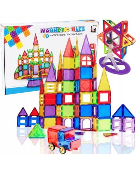 Magnetinis konstruktorius „Magnetic Tiles”, 106 detalių 