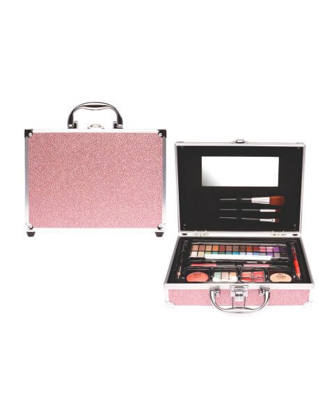 Vaikiškos kosmetikos rinkinys blizgančiame lagamine „Pink Glitter”